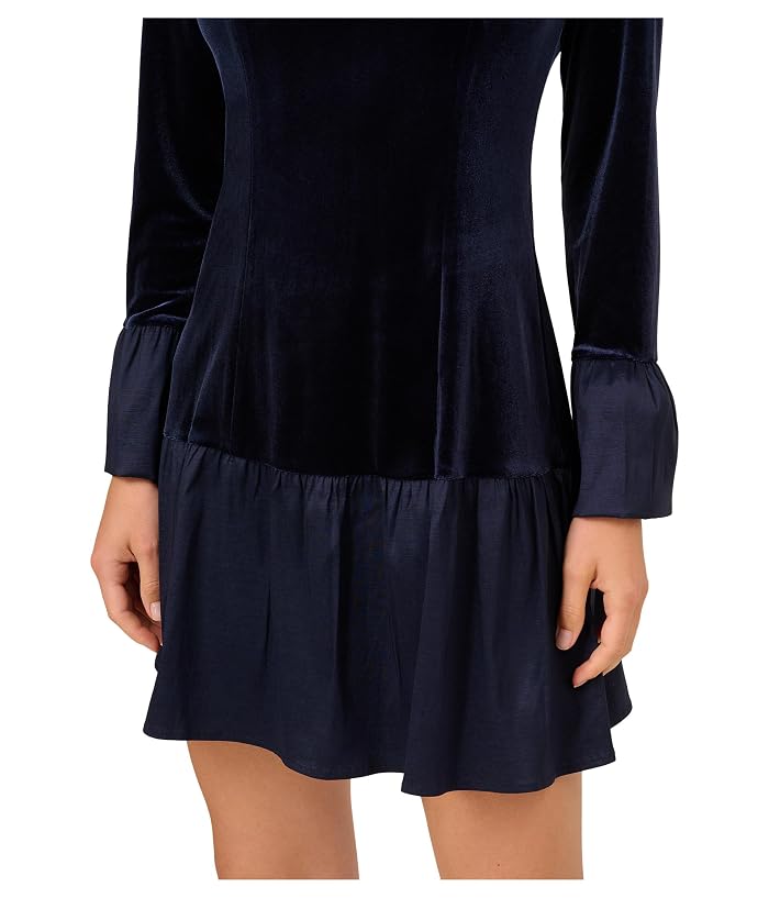 Adrianna Papell Velvet Combo Midi Dress - Image 3
