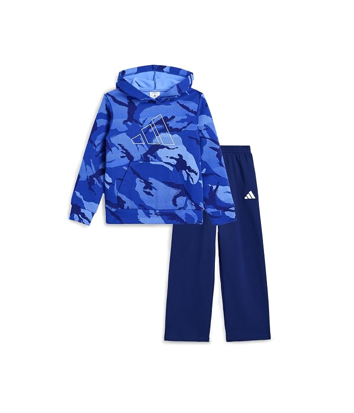 adidas Kids Aop Sportswear Camo Pullover & Pants Set (Toddler/Little Kid)