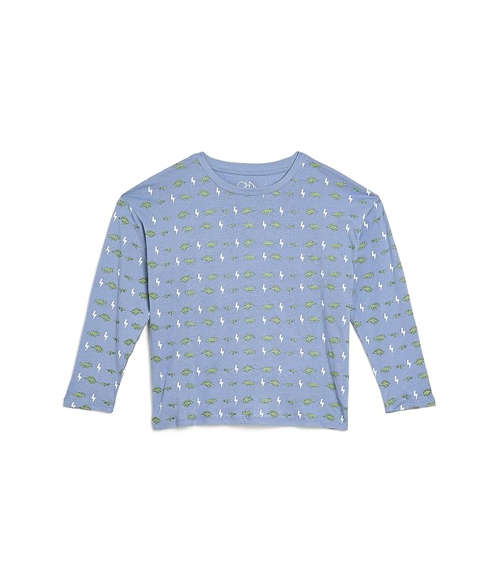 Chaser Kids Dino Bolts Cotton Jersey Long Sleeve Crew Neck Tee (Toddler/Little Kid/Big Kid)