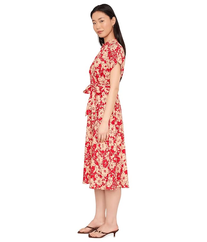 Lauren Ralph Lauren Petite Floral Belted Crepe Dress - Image 3