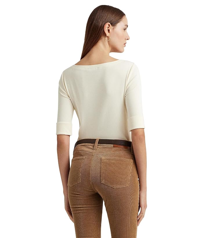 Lauren Ralph Lauren Cotton-Blend Boatneck Top - Image 2