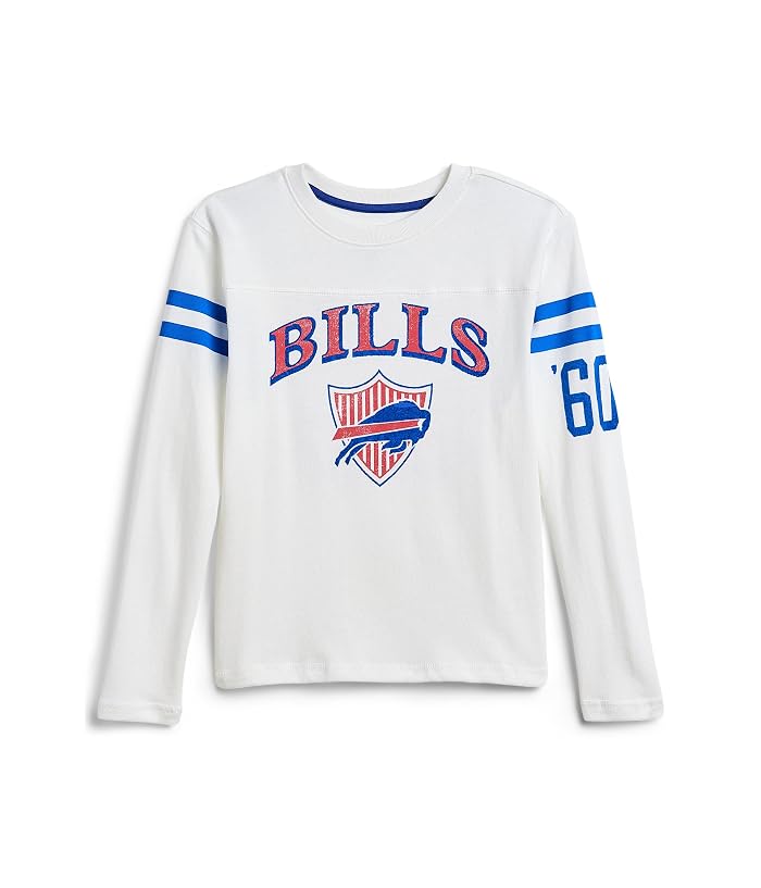 Junk Food Clothing Kids NFL Buffalo Bills Striped Yoke Long Sleeve Tee (Little Kid/Big Kid)