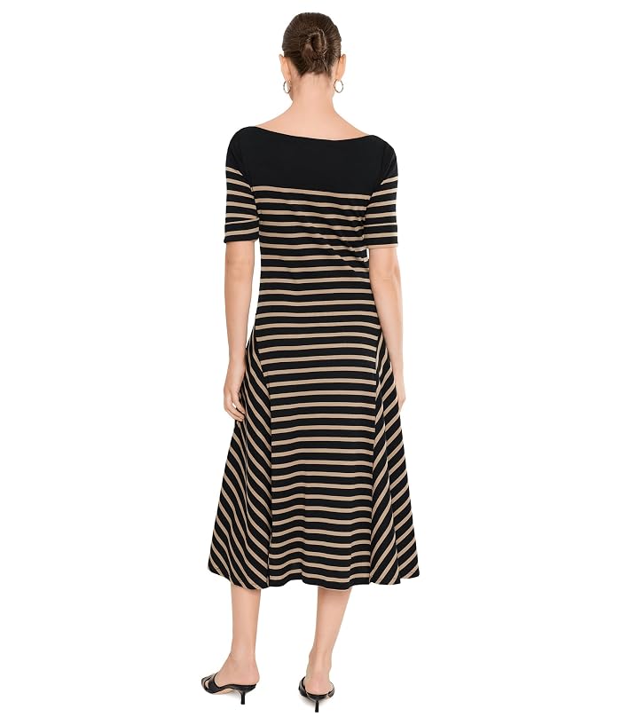 Lauren Ralph Lauren Breton-Stripe Cotton Ribbed Midi Dress - Image 4