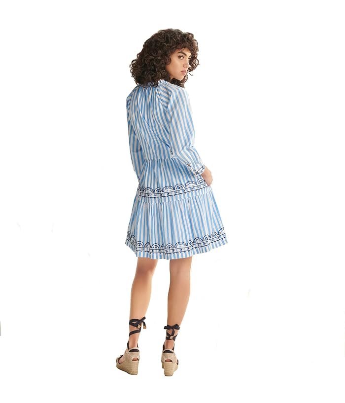 Hatley Maddy Popover Dress - Azure Stripes - Image 2