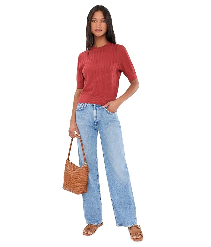 Madewell Pointelle-Stitch Crewneck Sweater Tee - Image 2