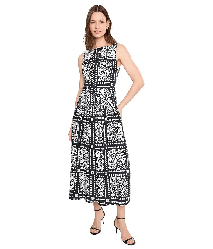 Adrianna Papell Drop Waist Midi Dress