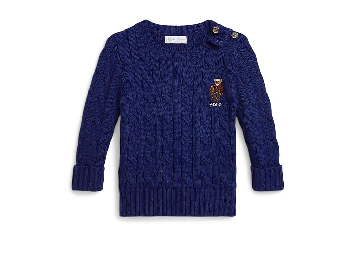 Polo Ralph Lauren Kids Polo Bear Cable-Knit Cotton Sweater (Infant) - Image 3