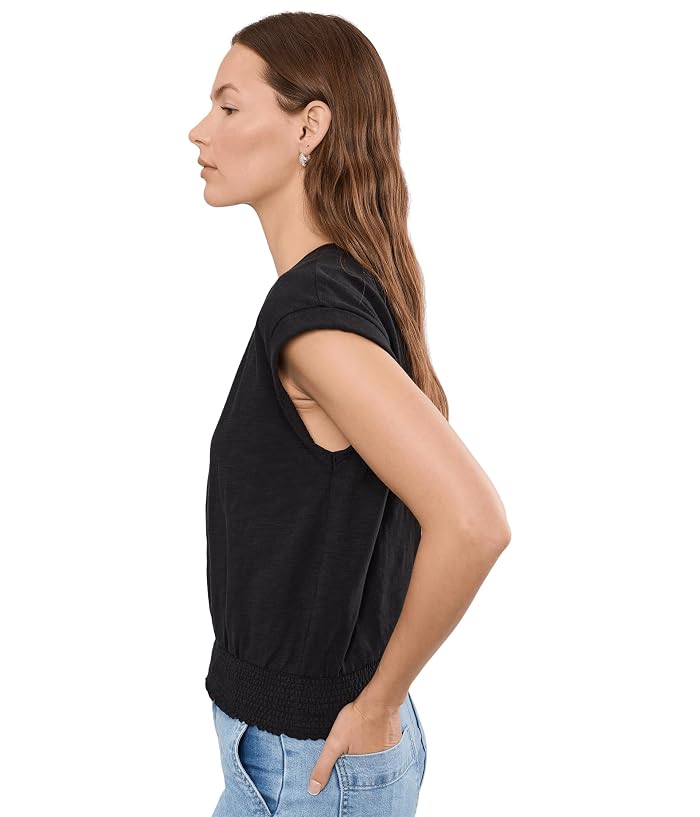 Lilla P Smocked Hem V-Neck - Image 3