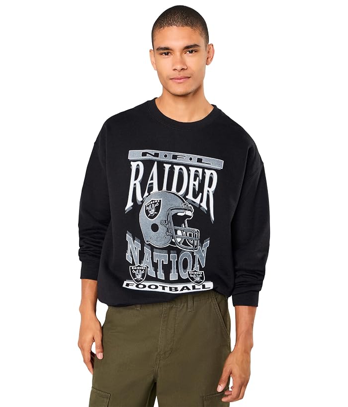 Junk Food Clothing NFL Las Vegas Raiders Helmet Flea Market Crew Fleece