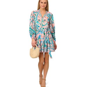 Adrianna Papell Printed Short Dress