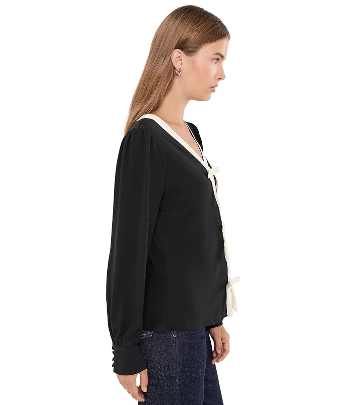 CeCe Bow Front Long Sleeve Blouse - Image 3