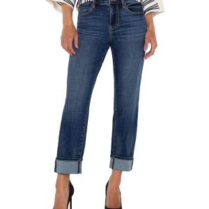 Liverpool Los Angeles Marley Girlfriend Cuffed Mid-Rise Vintage Denim