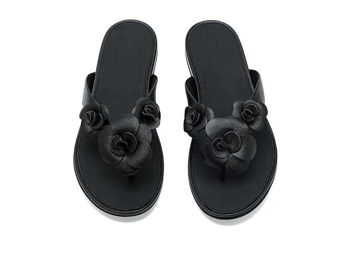 FitFlop Gracie Flower Leather Flip-flops - Image 2