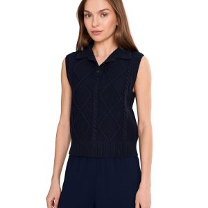 Vince Polo Cable Vest