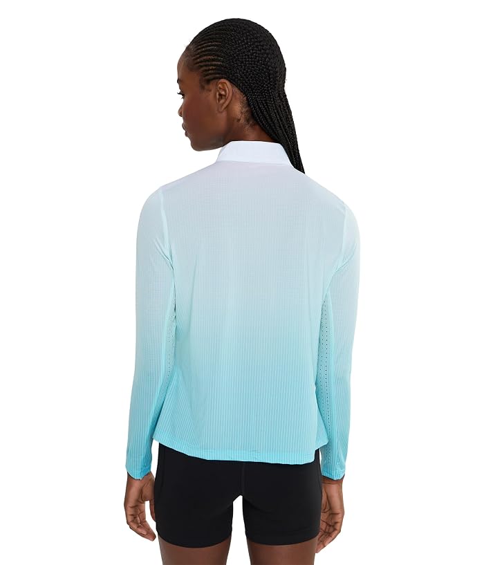 Jamie Sadock Ombre Stripe Long Sleeve Zip Mock Golf Top - Image 4