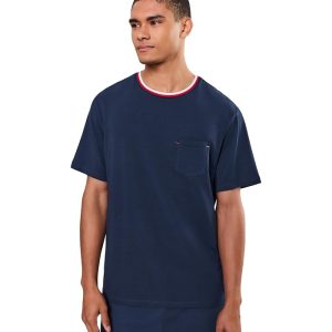 Lacoste Contrast Neck Pajama Top