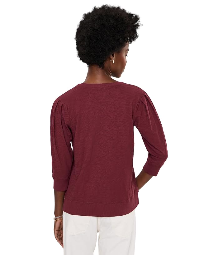 Mod-o-doc 3/4 Pleated Sleeve Crew Neck Top - Image 4