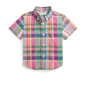 Polo Ralph Lauren Kids Plaid Cotton Poplin Shirt (Infant)