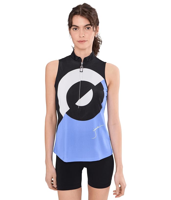 Jamie Sadock Vision Print Abstract Circle Sleeveless