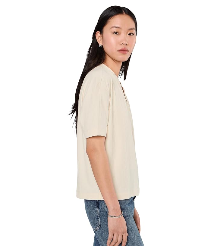 Varley Kasey Mock Placket Rib Tee - Image 3