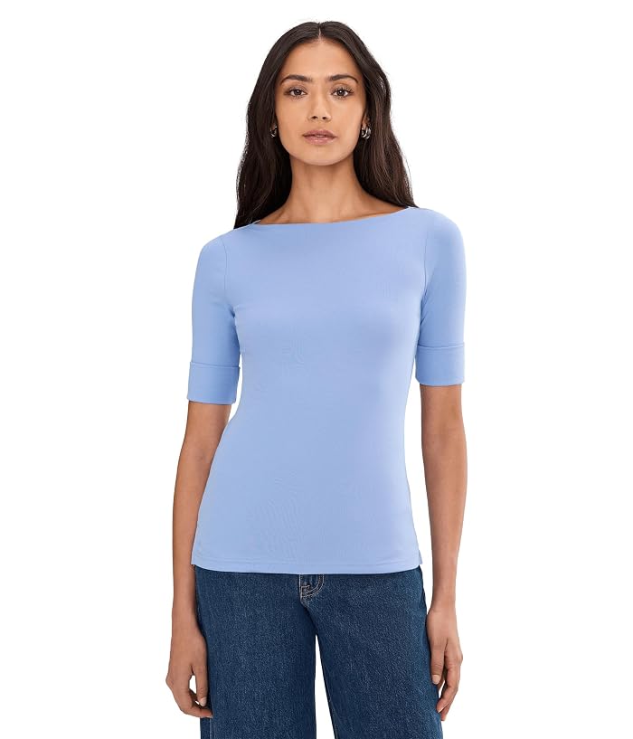 Lauren Ralph Lauren Stretch Cotton Boatneck Tee
