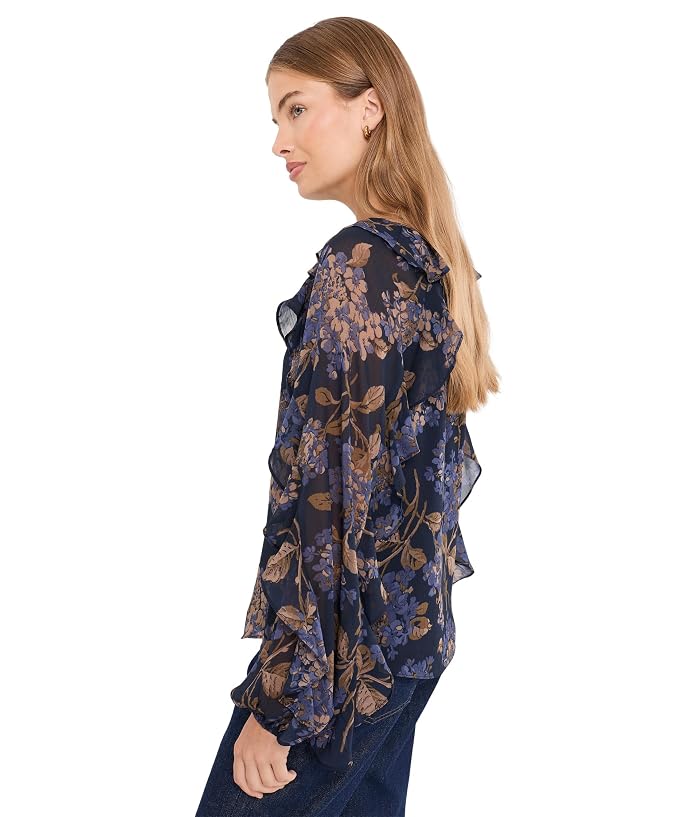 Lauren Ralph Lauren Petite Floral Ruffle-Trim Georgette Blouse - Image 3