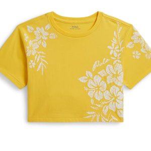 Polo Ralph Lauren Kids Floral-Print Cotton Boxy Tee (Toddler/Little Kid)