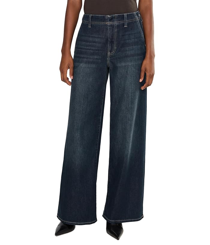 Liverpool Los Angeles Mid-Rise Weekender Wide Leg Jeans w/ Side Slit