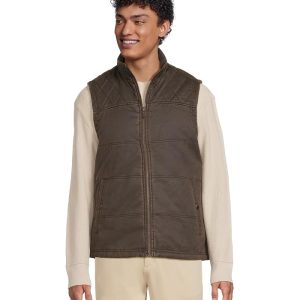 Johnston & Murphy Antique Cotton Channel Quilted Vest