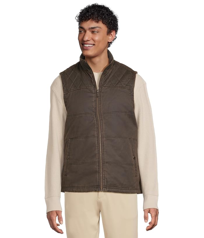 Johnston & Murphy Antique Cotton Channel Quilted Vest