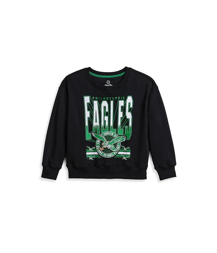 Junk Food Clothing Kids NFL Philadelphia Eagles Drop Shoulder Crew Fleece (Little Kid/Big Kid) - Image 4