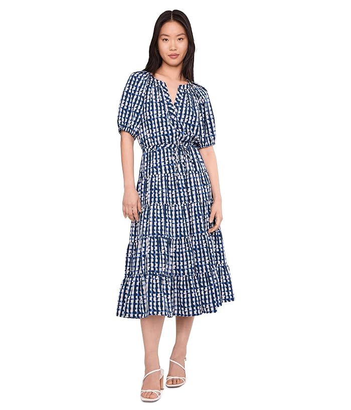 Calvin Klein Puff Sleeve Commuter Tiered Maxi