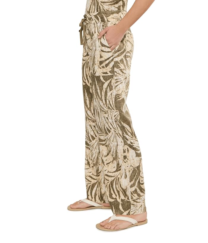 Lauren Ralph Lauren Petite Palm-Frond-Print Linen Wide-Leg Pants - Image 3