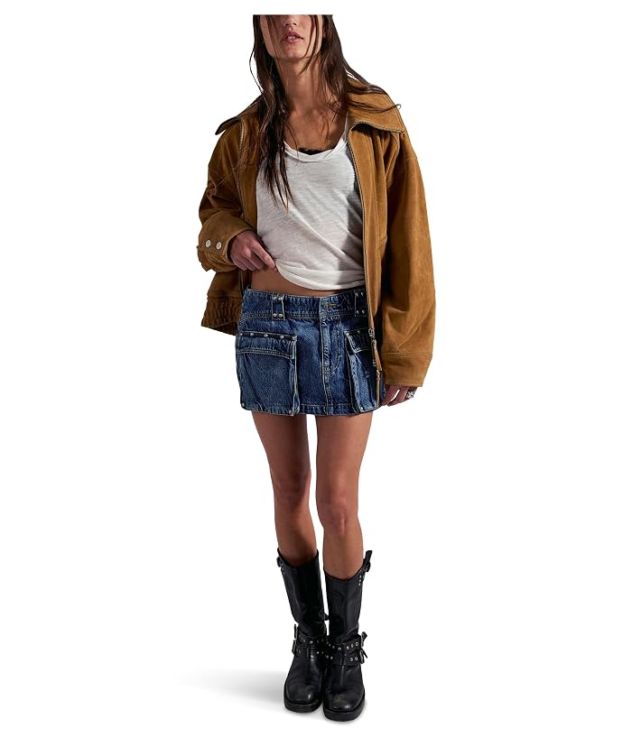 Free People Hera Studded Denim Mini Skirt - Image 2