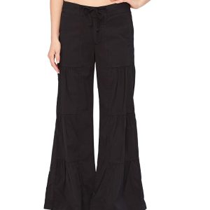 XCVI Wearables Terraced Wide Leg Stretch Poplin Pants