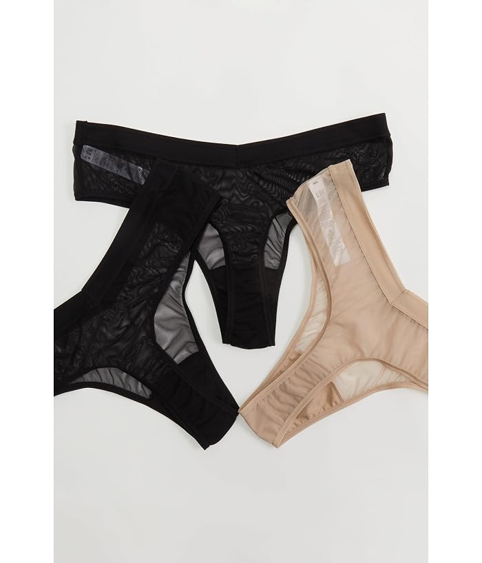 Hanky Panky Mesh High Cut Thong 3-Pack - Image 2