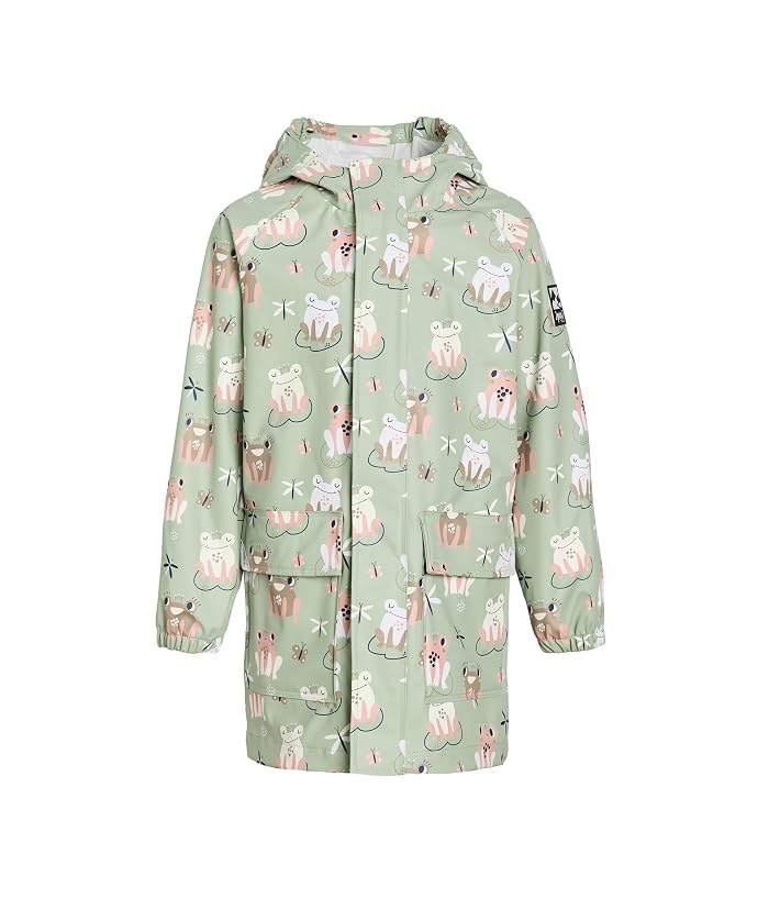 Deux par Deux Green Raincoat With Color-Changing Frogs (Big Kid)