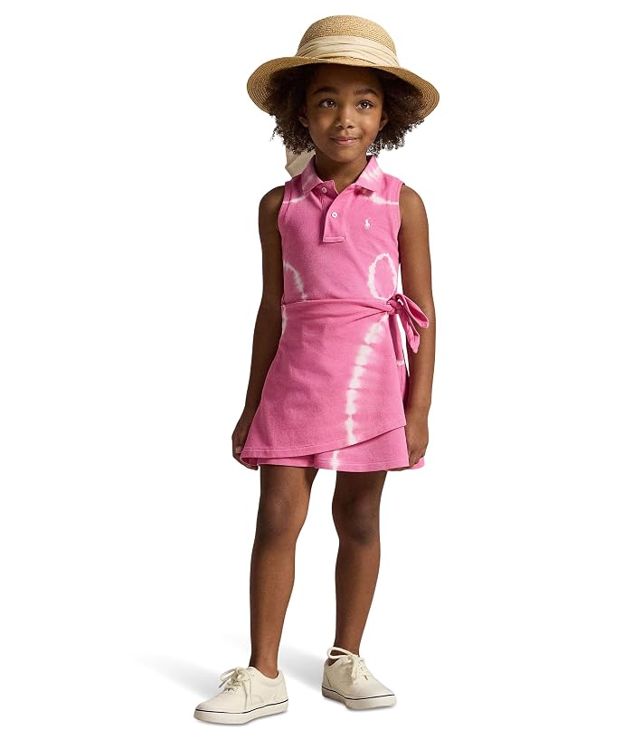 Polo Ralph Lauren Kids Tie-Dye Faux-Wrap Mesh Polo Dress (Toddler/Little Kid) - Image 3