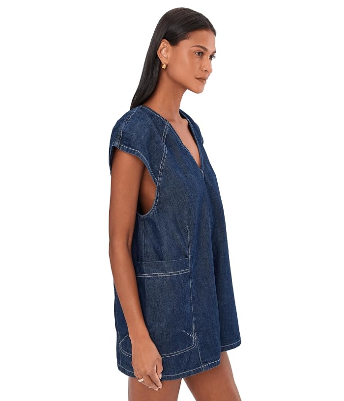 Free People Free Fall Denim Rompers - Image 3