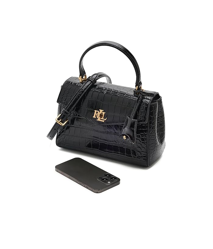 Lauren Ralph Lauren Croc-Embossed Small Farrah Soft Satchel - Image 3