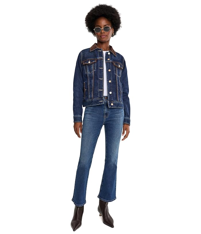 Liverpool Los Angeles Classic Trucker Jacket with Velvet Detailing - Image 2