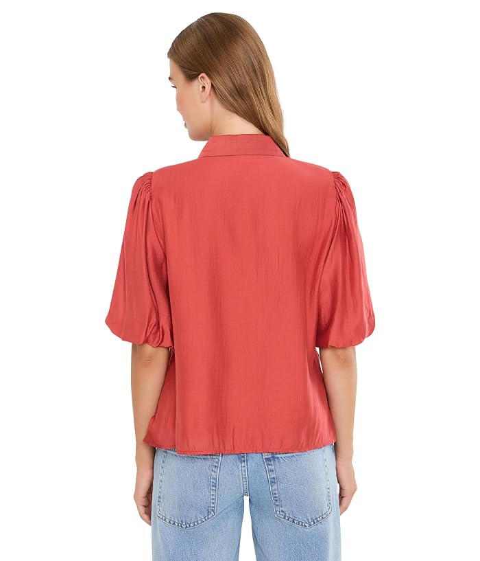 Vince Camuto Button Front Bubble Sleeve Top - Image 4