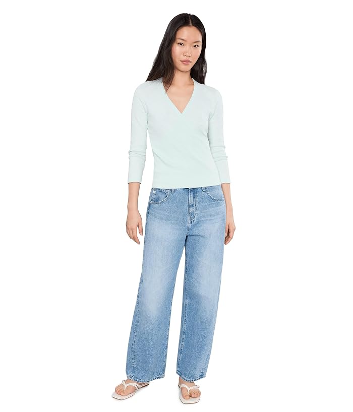 Lilla P Ribbed Slub 3/4 Sleeve Surplice - Image 2
