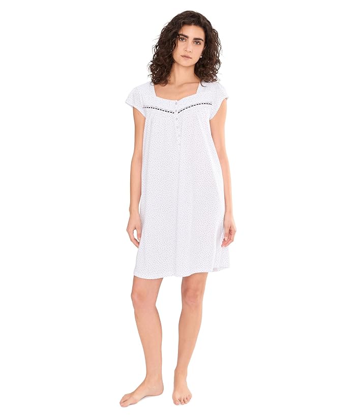 Eileen West Cotton Knit Cap Sleeve Short Gown - Image 2