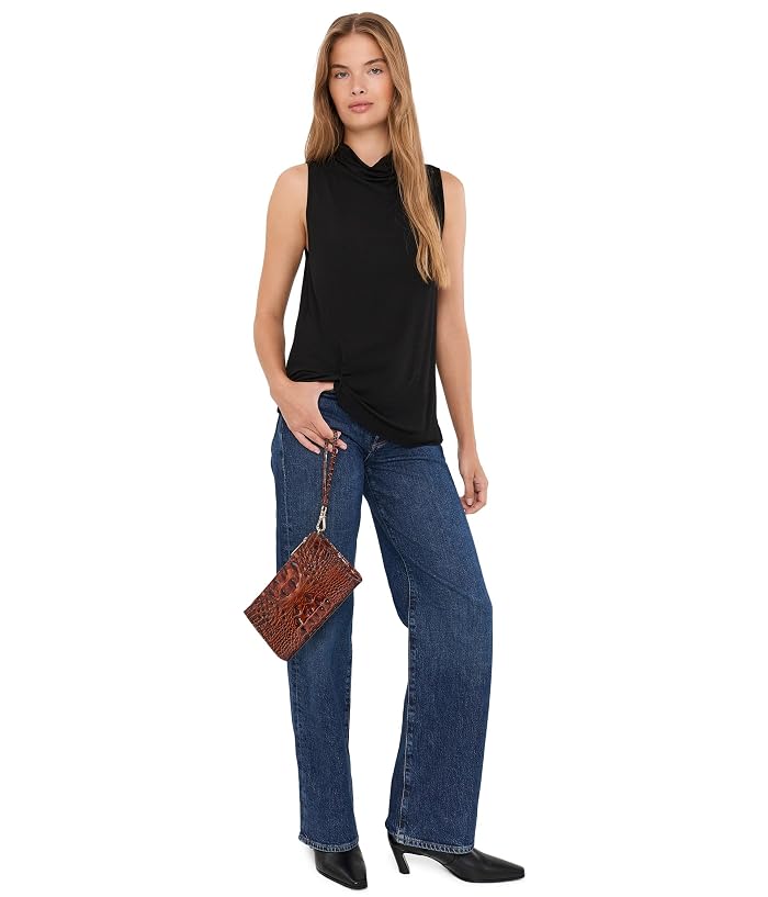 Michael Stars Minka Pleated Mock Neck Sleeveless Top - Image 2