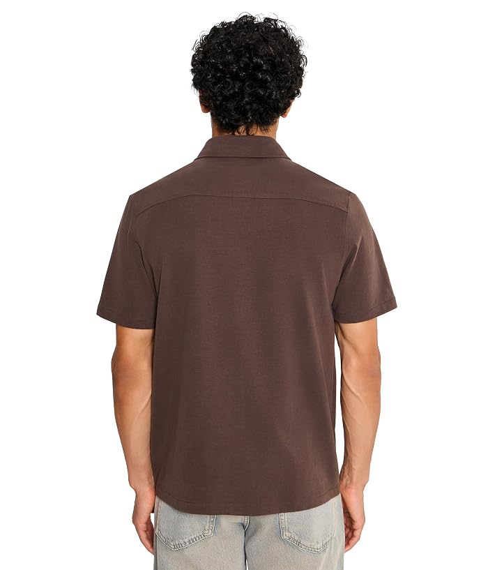 Vince Sueded Jersey Short Sleeve Button-Down - Image 4