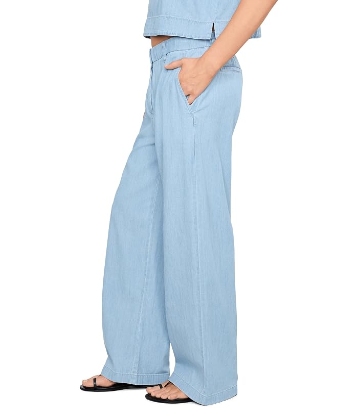 Eileen Fisher Lightweight Organic Cotton Denim High-Waisted Full Length Trousers - Image 3
