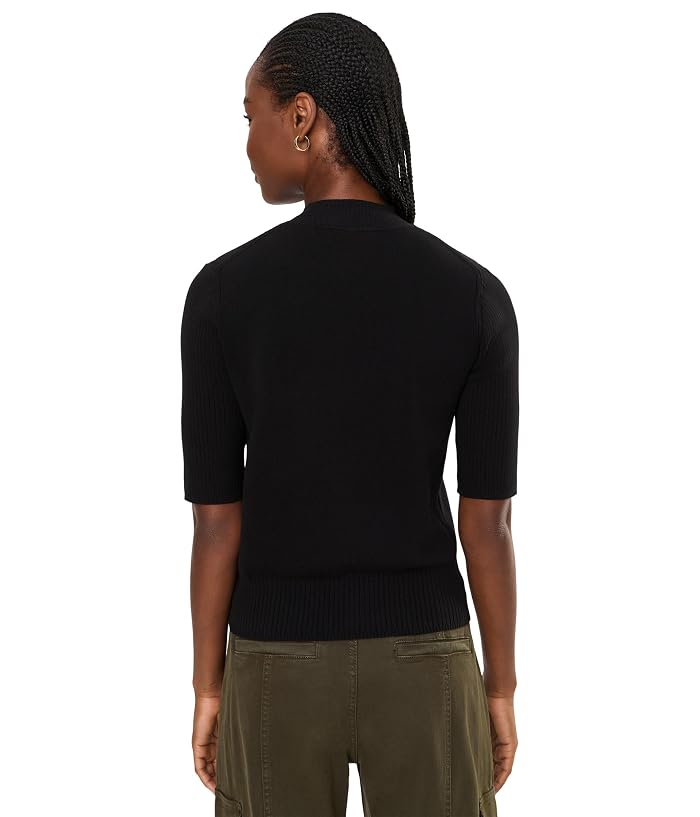Lilla P Mock Neck Short Sleeve Sweater - Image 4
