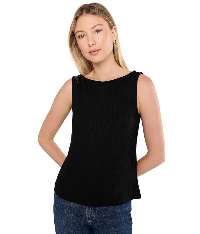 Liverpool Los Angeles Sleeveless High Boatneck Knit Top