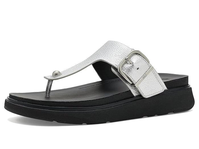 FitFlop Gen FF Buckle Tumbled Leather Toe Post Sandals